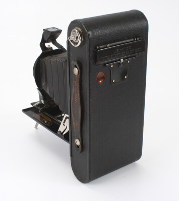 KODAK NO. 2C FOLDING AUTOGRAPHIC BROWNIE, TORN BOX, PROBLEMS, AS