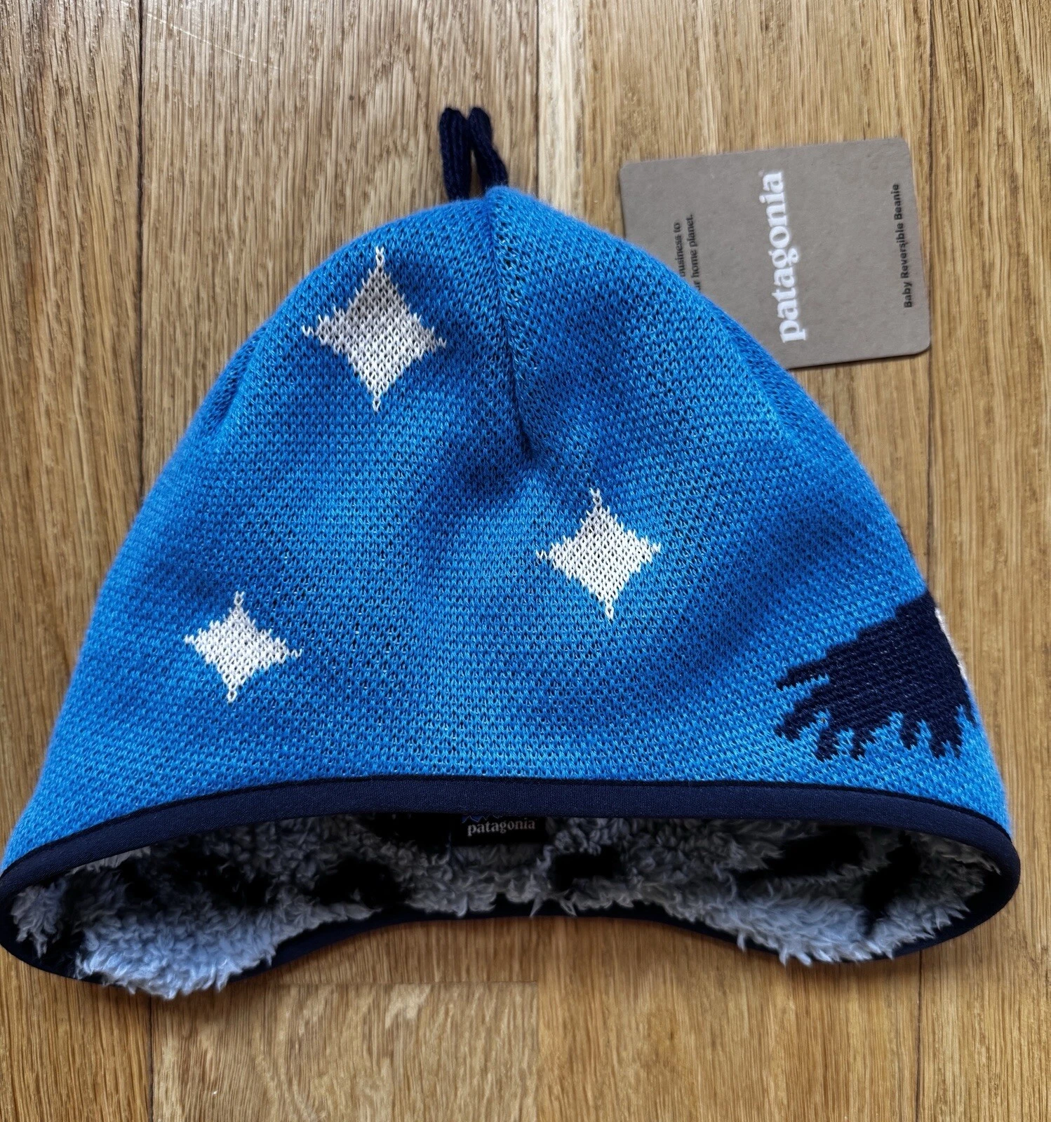 Patagonia Baby Reversible Beanie Hat Size 6-12 months