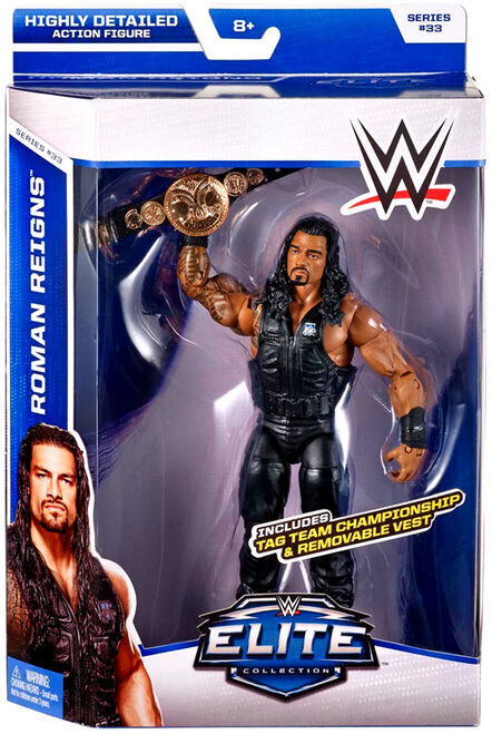 WWE Roman Reigns Elite Series 33 Wrestling Figure Shield Tag