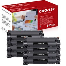 8 Pack CRG137 Toner Cartridge for Canon 137 ImageClass MF227dw MF232w MF242dw