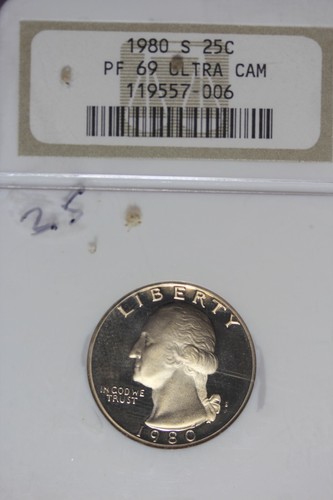 1980 S- NGC PF69 ULTRA CAM WASHINGTON QUARTER #B46207