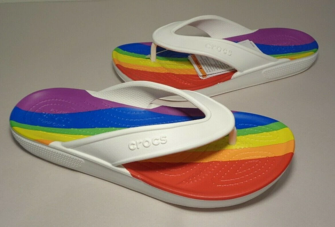 Rainbow crocs sandals new arrivals