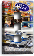 CLASSIC AMERICAN CAR GAS OLD STATION LIGHT SWITCH OUTLET WALL PLATE GARAGE DECOR