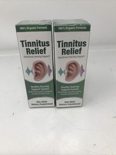 Lot of 2 Tinnitus Relief Ear Drops Hearing Supplement 2 Months 60ml SEALED