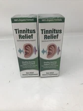 Lot of 2 Tinnitus Relief Ear Drops Hearing Supplement 2 Months 60ml SEALED
