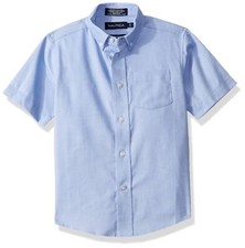 Nautica Boys Oxford Shirt Short Sleeve Husky 18-20