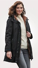 Barbara Lebek 2 In 1 Jacket Black/cognac Size 14 Rrp £229