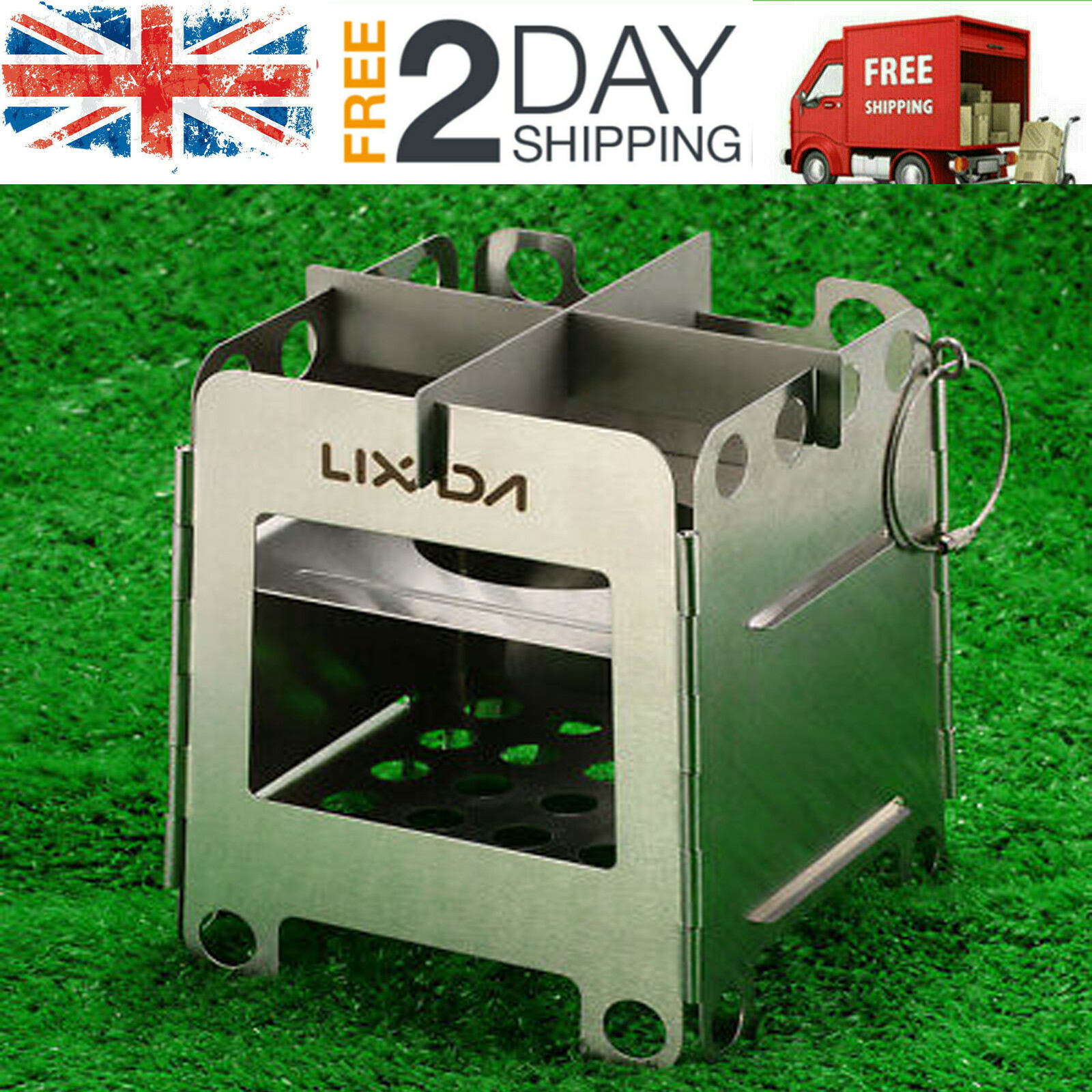 Lixada Lightweight Folding Wood Stove Outdoor Camping Stove Backpacking UK  B2D4 | eBay