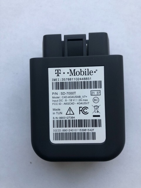 T-Mobile Syncup Drive SD-7000T 4G car WIFI hotspot Vehicle tracker - Main Image