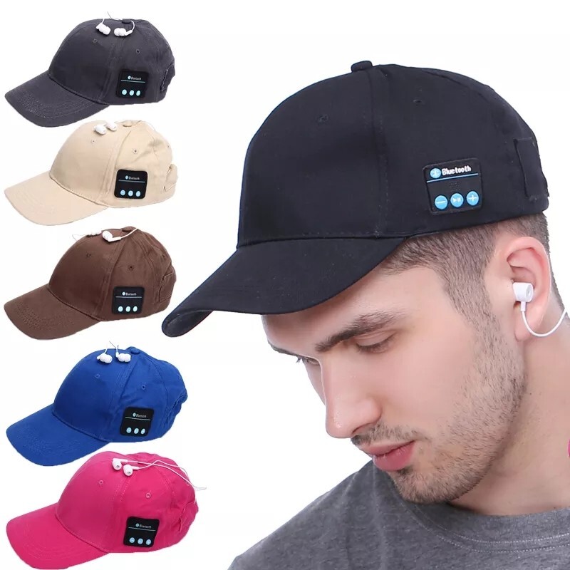 Casquette Bluetooth avec haut-parleur amovible lavable en coton réglable