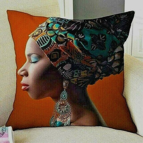 NEW ...AFRICAN WOMAN PRINT CUSHION COVERS..... - 第 1/3 張圖片