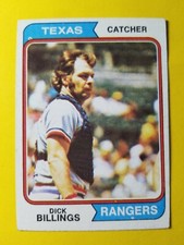 VINTAGE DICK BILLINGS #466 TEXAS RANGERS - 1974 TOPPS MLB BASEBALL