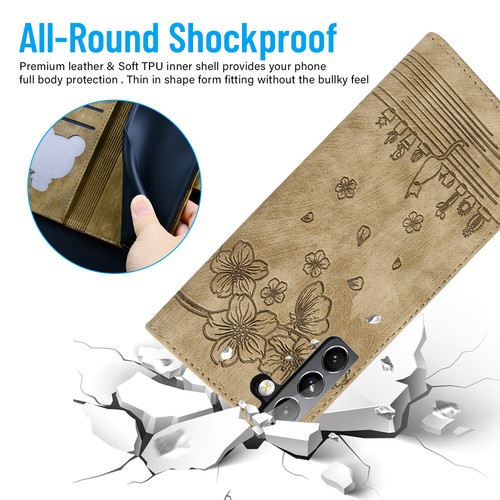 For Samsung S22+S21 Ultra S20 FE A53A33A13A22 5G Leather Women Wallet Flip Case - Picture 16 of 33