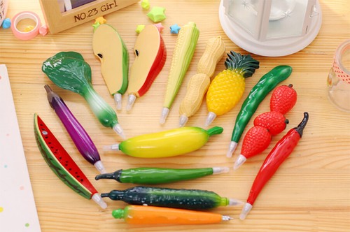 Cute Magnetic Fruit Vegetable Shaped Novelty Ballpoint Gel Pens With Magnet - Picture 19 of 23