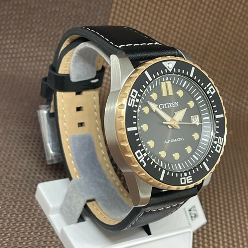 Reloj de vestir analógico mecánico automático de cuero negro Citizen NJ0176-10E para hombre - Imagen 3 de 7