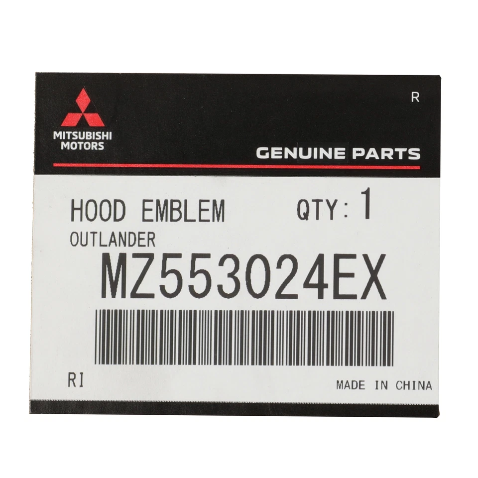 OEM 2022-2023 genuino Mitsubishi Outlander cromo satinado capó emblema MZ553024EX Foto 4 de 4