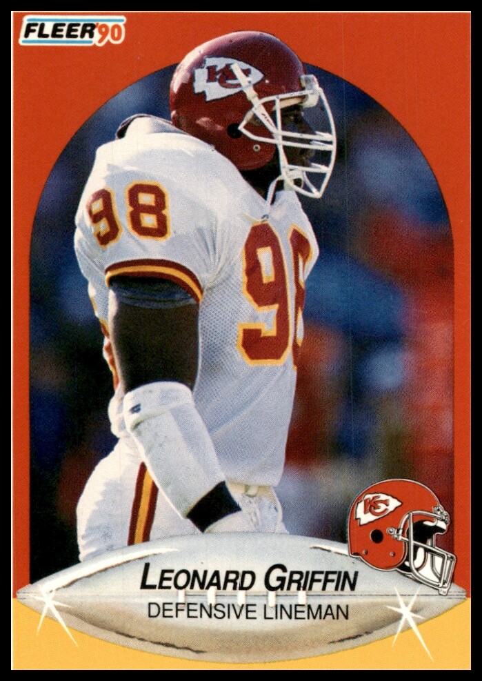 1990 Fleer 200a Leonard Griffin Kansas City Chiefs Rookie eBay