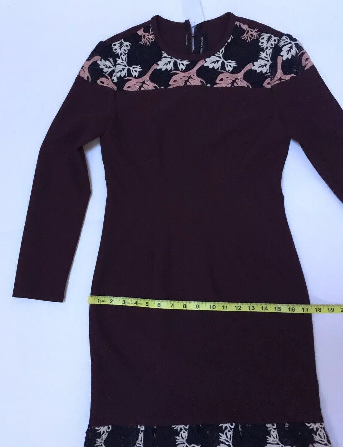 Yigal Azrouel Dress Long Sleeves Size 10 Embroide… - image 9