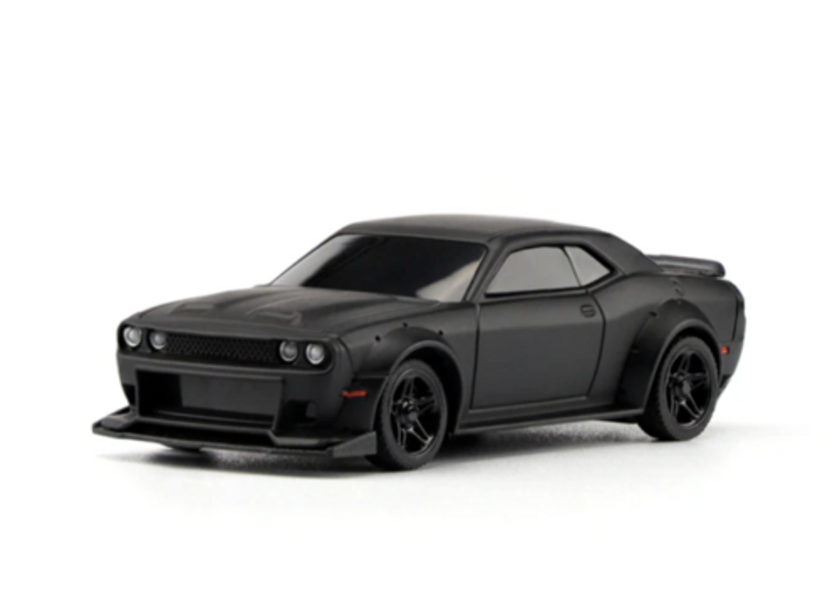 RC 1/76 Micro Car DODGE CHALLENGER SRT Hellcat w/ LED Lights