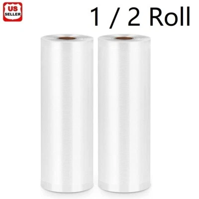 LINKPAL 1 / 2 Roll Pack Vacuum Sealer Bags 8X 196" Food Seal Bag For Kitchen Food Saver