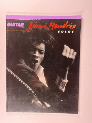 Guitar school Jimi Hendrix Solos Music Book Dave White Original Paperback