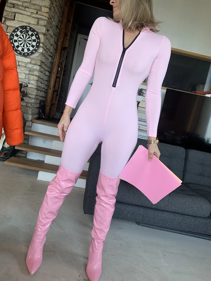 Combinaison Lycra Rose Taille S - Photo 4/4