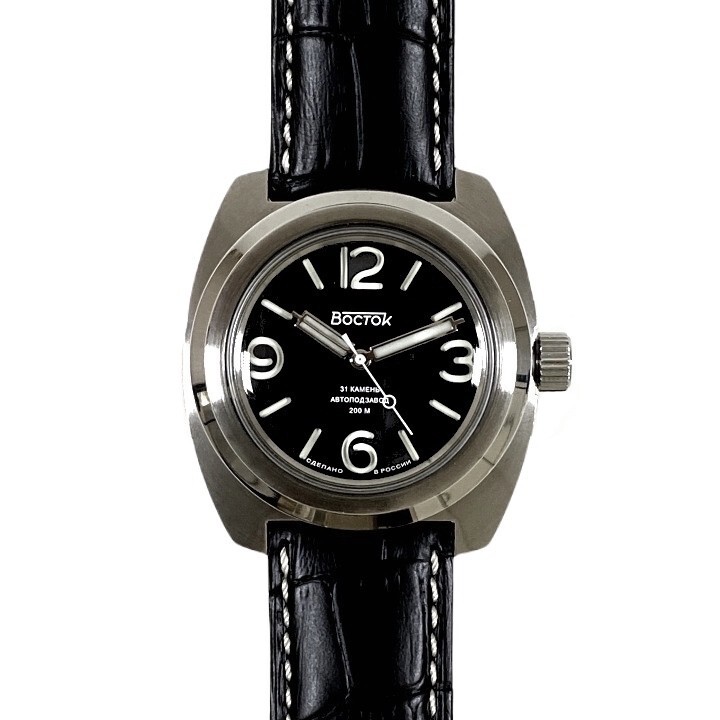 Vostok(ボストーク) Amphibia ダイバー GMT ブラックゴールド Vostok Watch Mechanical Amphibian Diver Auto 200m GMT