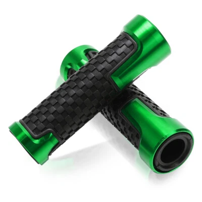 Moto Paire poignée guidon Pour Kawasaki ZZR1400 ZZR1200 ZXR400 ZX636R ZR7 Vert - Photo 1/4