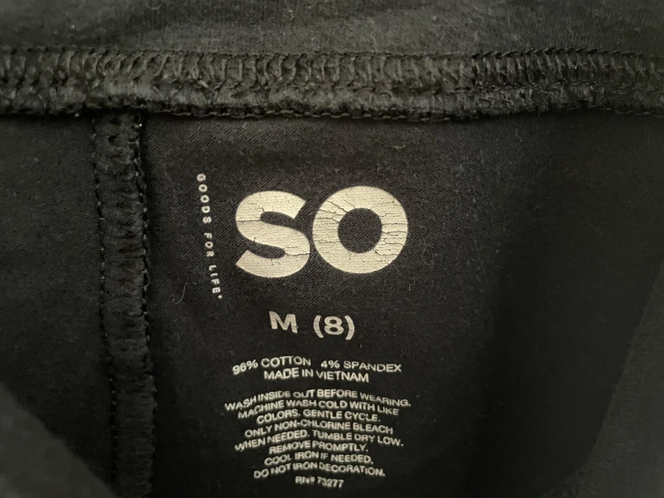 SO Niños Niñas Sólido Negro Paz Flor Ying Yang Algodón Largo Completo Leggings M 8 Foto 2 de 4