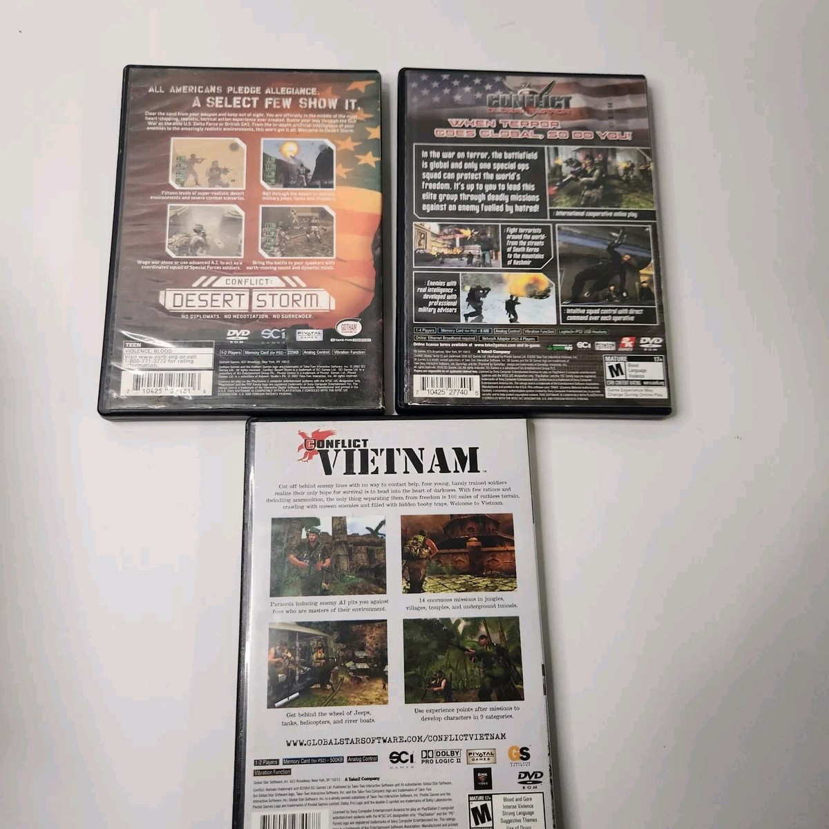 A Lot Of 4 Playstation 2 Games: Conflct Vietnam, Medal Of Honor Frontline