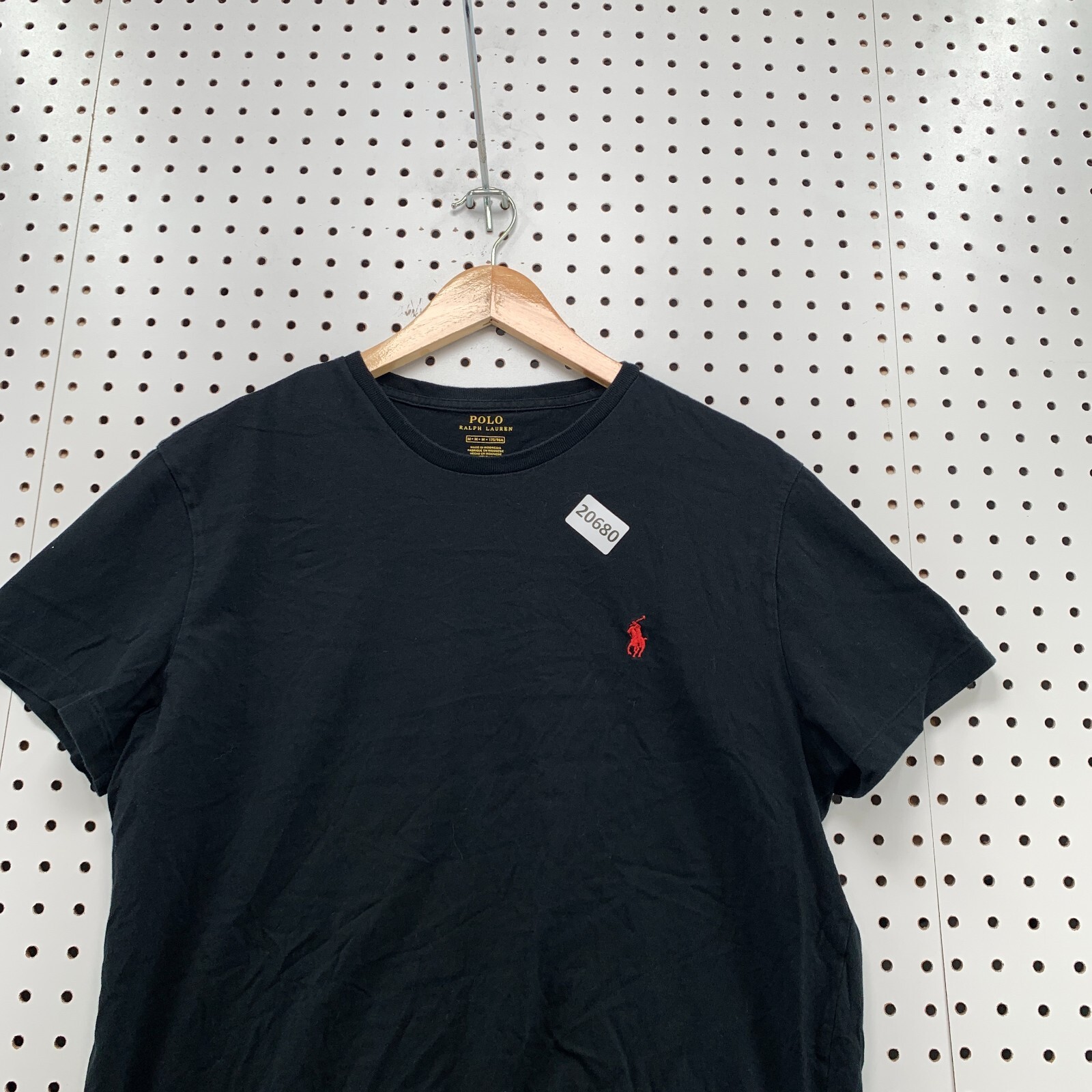 Polo Ralph Lauren camicia uomo media nera rossa pony manica corta 20x26