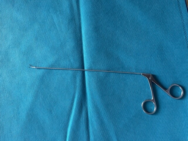 V. Mueller BE 2821 Jako Grasping Instrument, Angled Left, 9 1/2" Germany
