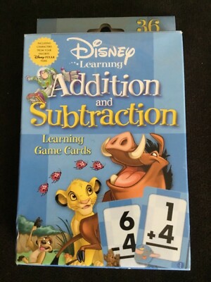 One Pack Disney Learning Addition and Subtraction Learning Game Cards