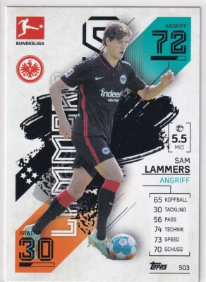 Match Attax 21/22 Bundesliga 2021/2022 Karte Nr. 503 Sam Lammers