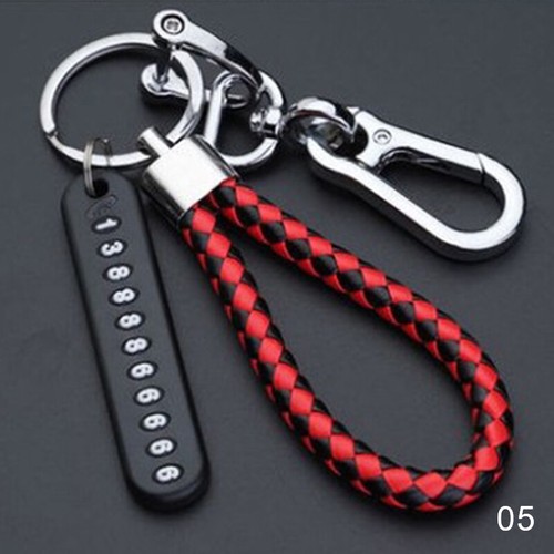1PC Car Keychains Auto Vehicle Anti-lost Vehicles Leather Bradied Rope Fashion - Picture 29 of 43
