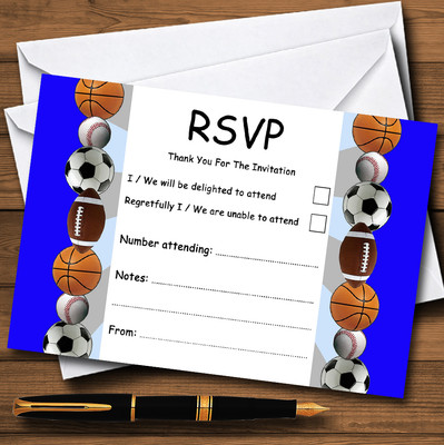 Personalisierte RSVP-Karten Fußball Sport Hochzeit oder Party