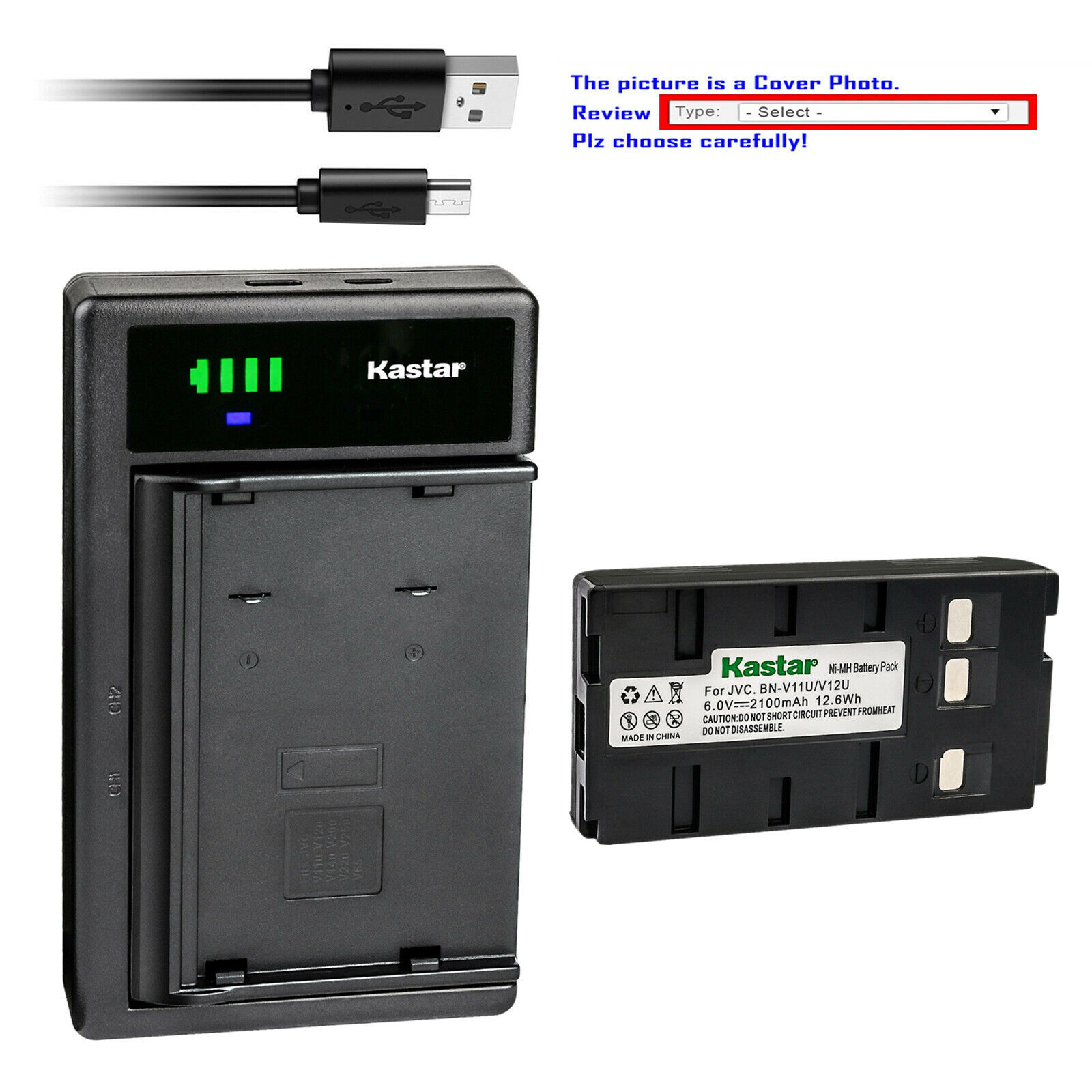 Kastar Charger Battery for Panasonic PV-L558 PV-L559 PV-L600 PV-L601 PV-31 PV-32