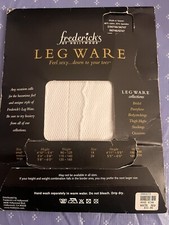 Frederick's Hollywood Leg Ware Scallop Lace Top Seamed Thigh High White M New