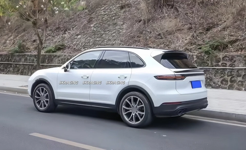 For Porsche Cayenne 2019-2023 Carbon Fiber Rear Trunk Lip Middle Spoiler Wing - Image 3 of 4