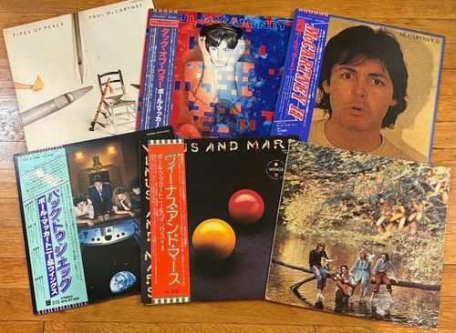 Lot of 6 Paul McCARTNEY Japanese vinyl LPs VENUS AND MARS Back to Egg TUG OF WAR