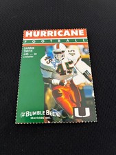 DARRIN SMITH ROOKIE MIAMI HURRICANES 1992 COLLEGE BUMBLE BEE FOOTBALL CARD. rookie card picture