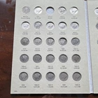 Mercury Dime Set 1916-1945 Complete Set (no 1916D) 76 coins in H.E. Harris Album