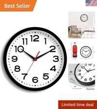 Wall Clock Silent Non-Ticking Modern Clock Battery Operated 8 Inch Small Classic