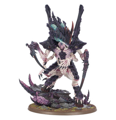 Alien-/Monster Rollenspielfigur Tabletop-Miniatur bemalt auf Base, mehrfarbig