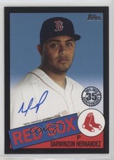 2020 Topps 1985 Baseball Series 2 Black 144/199 Darwinzon Hernandez Auto fm0