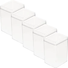 Cabilock 5Pcs Transparent Plastic Storage Display Cabinet for Collectibles Fi...