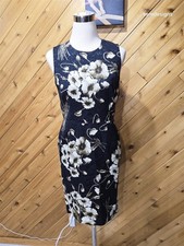 Dolce & Gabbana Black Floral Sleeveless Dress Sheath 42