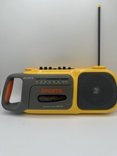 Vtg 1990s Sony Cfm-104 Yellow Cassette Tape Player Stereo Boombox