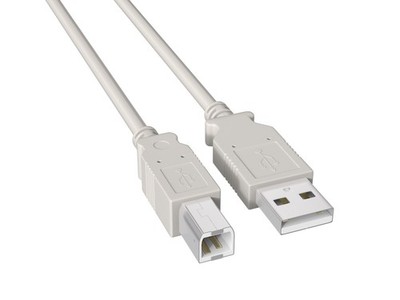 6ft USB 2.0 Type A Male to B Male Cable, 480Mbps, Double-Shielded, Ash White