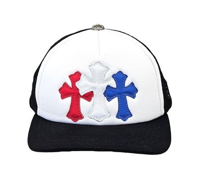 Chrome Hearts unbenutzt Friedhof Trucker Mütze Leder Patch B1222C261 156178671 [U]